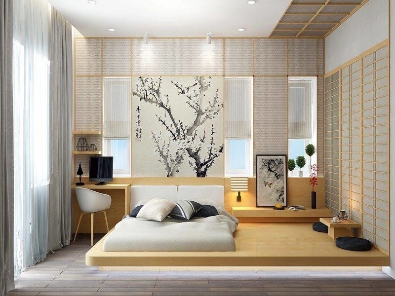 Thiết kế phòng ngủ phong cách Nhật